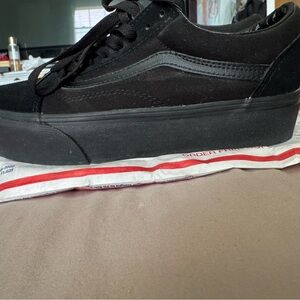 WOMENS BLACK OLD SKOOL PLATFORM SHOES!!!